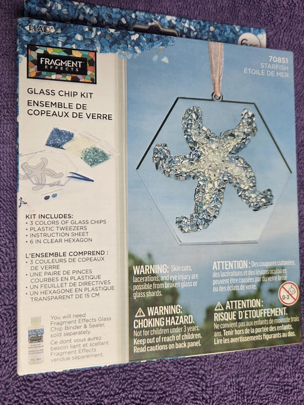 Fragment Effects Glass Chip Kit - Starfish Design in Light Blue & Aqua